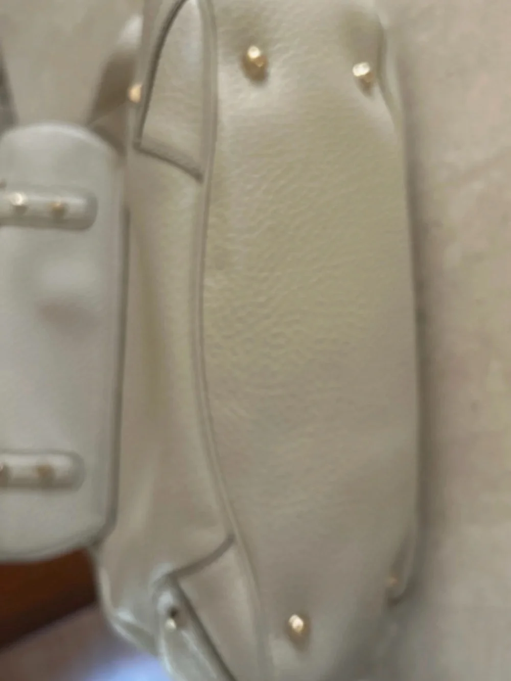 Gucci Cream Leather Satchel with Bamboo Top Handle